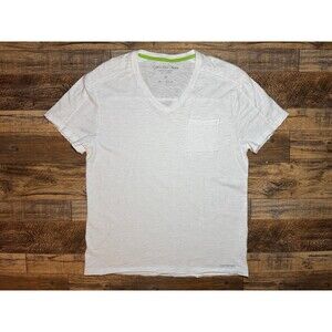 Calvin Klein Jeans Men’s Medium M White V-Neck Shirt
